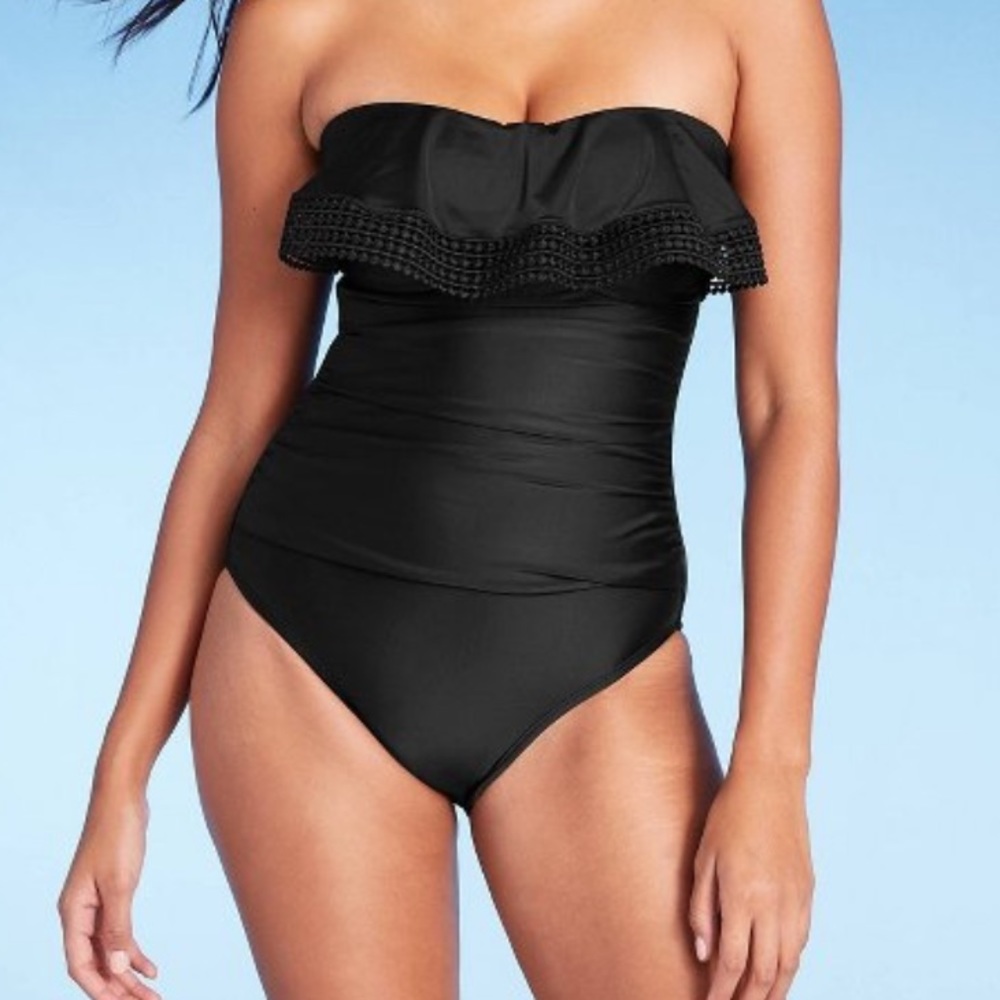 Kona Sol Black One Piece Swimsuit